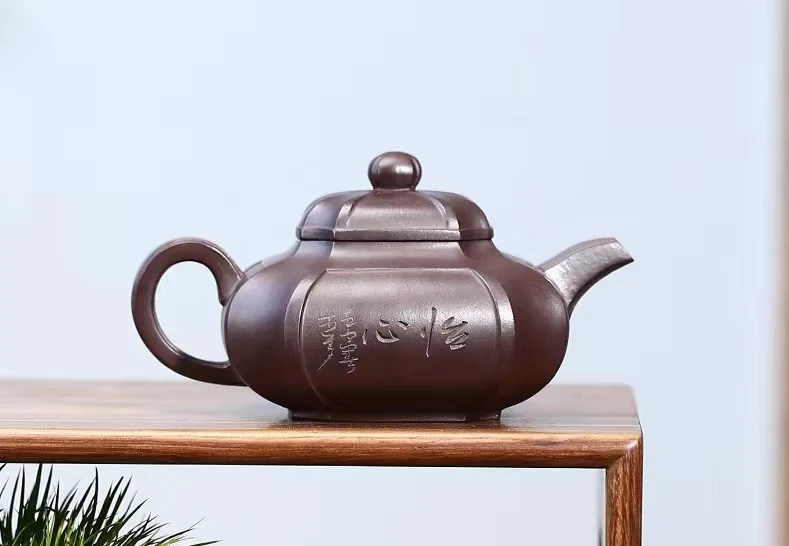 Authentic Yixing Purple Clay Square Teapot - Image 4
