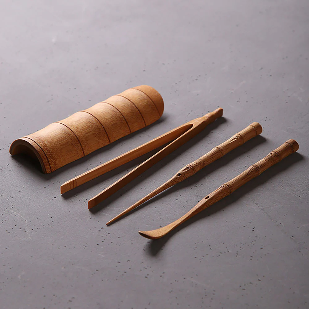 Bamboo Cha He Utensil With Bag - Image 3