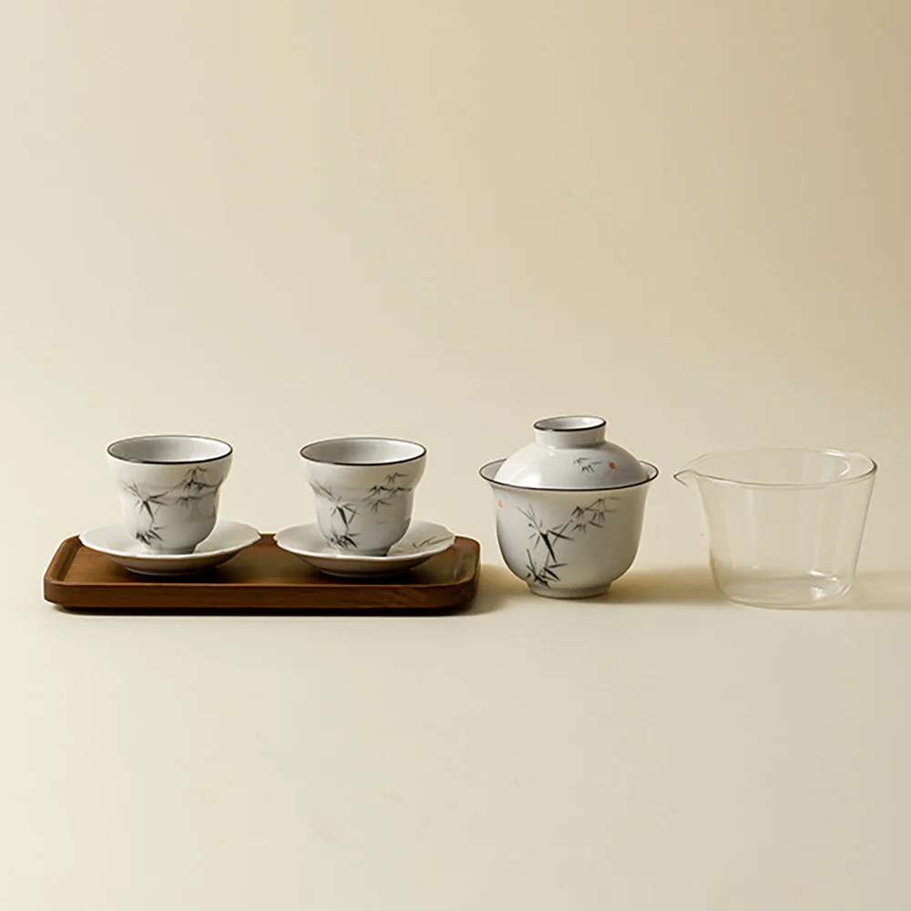 Bamboo Gaiwan Travel Tea Set - Image 5