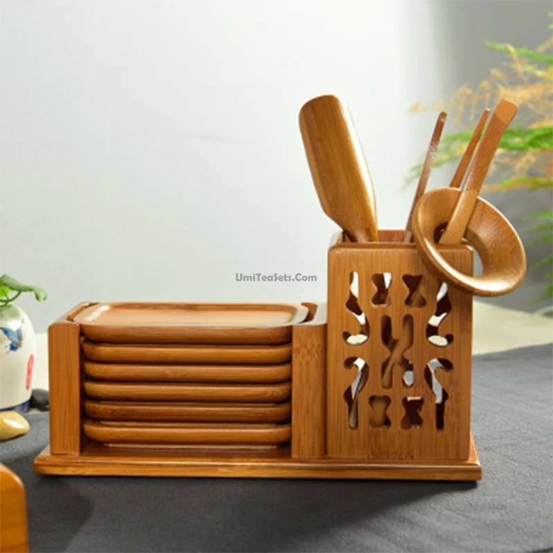 Bamboo Tea Utensil Set With Cup Saucer - Image 3