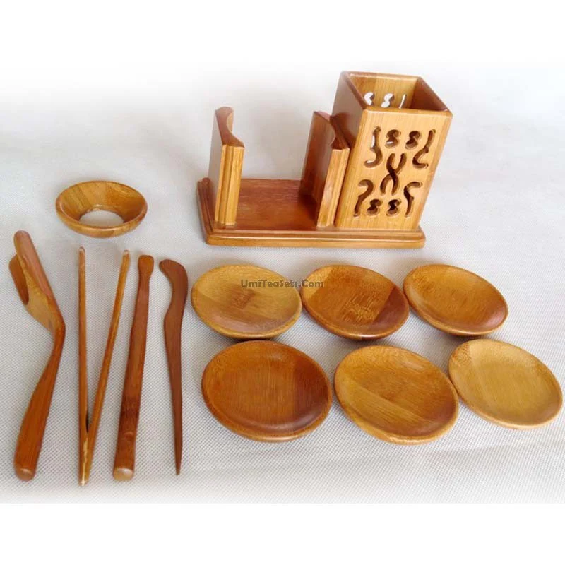 Bamboo Tea Utensil Set With Cup Saucer - Image 4