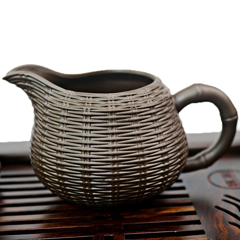 Bamboo Weaving Yixing Purple Clay Gongfu Tea Set - Image 3