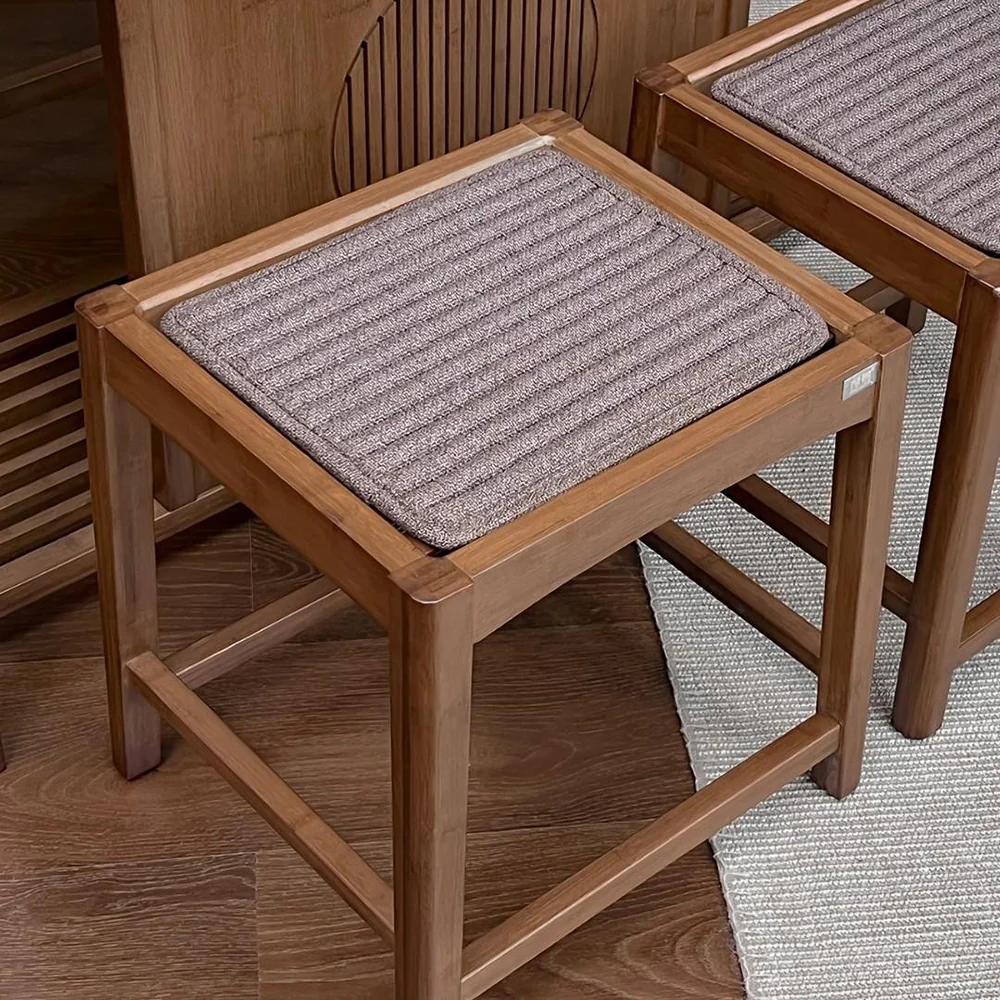 Black Gold Stone Panel Movable Bamboo Tea Table - Image 7