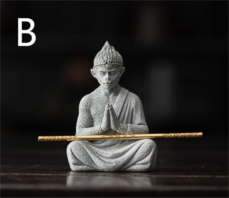 Black Myth Wukong Stone Tea Pet Ornament - Image 4