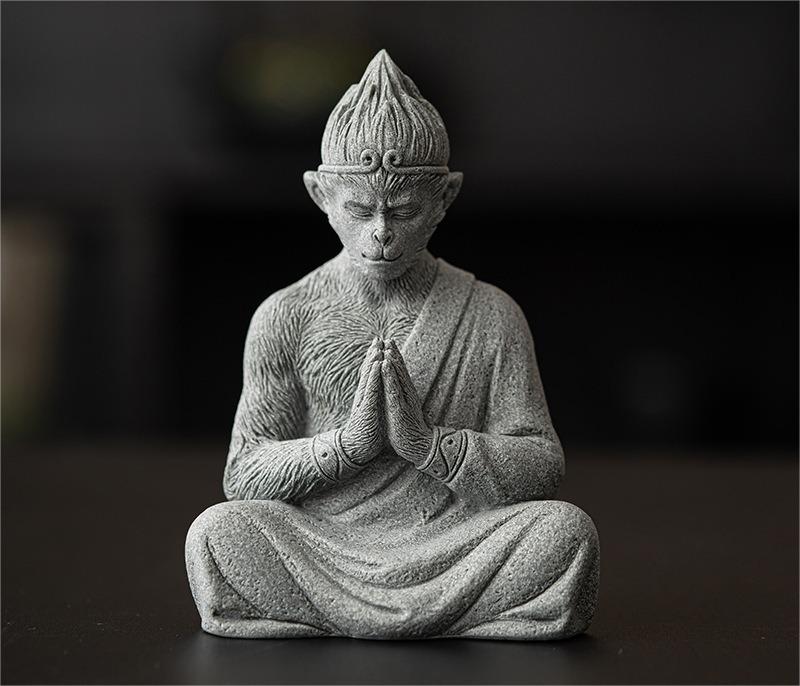 Black Myth Wukong Stone Tea Pet Ornament - Image 5