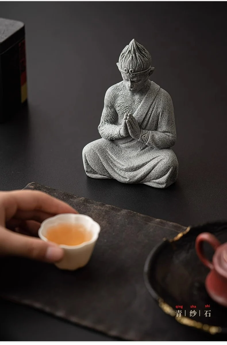 Black Myth Wukong Stone Tea Pet Ornament - Image 9
