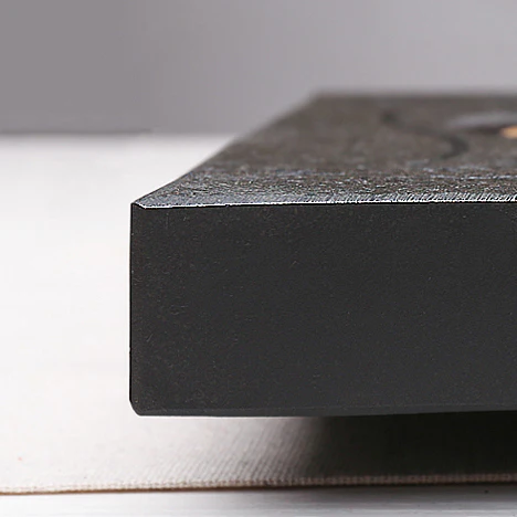 Black Stone Tea Tray With Lotus Flower - Image 7