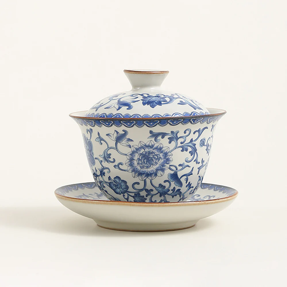 Blue And White Ruyao Porcelain Gaiwan