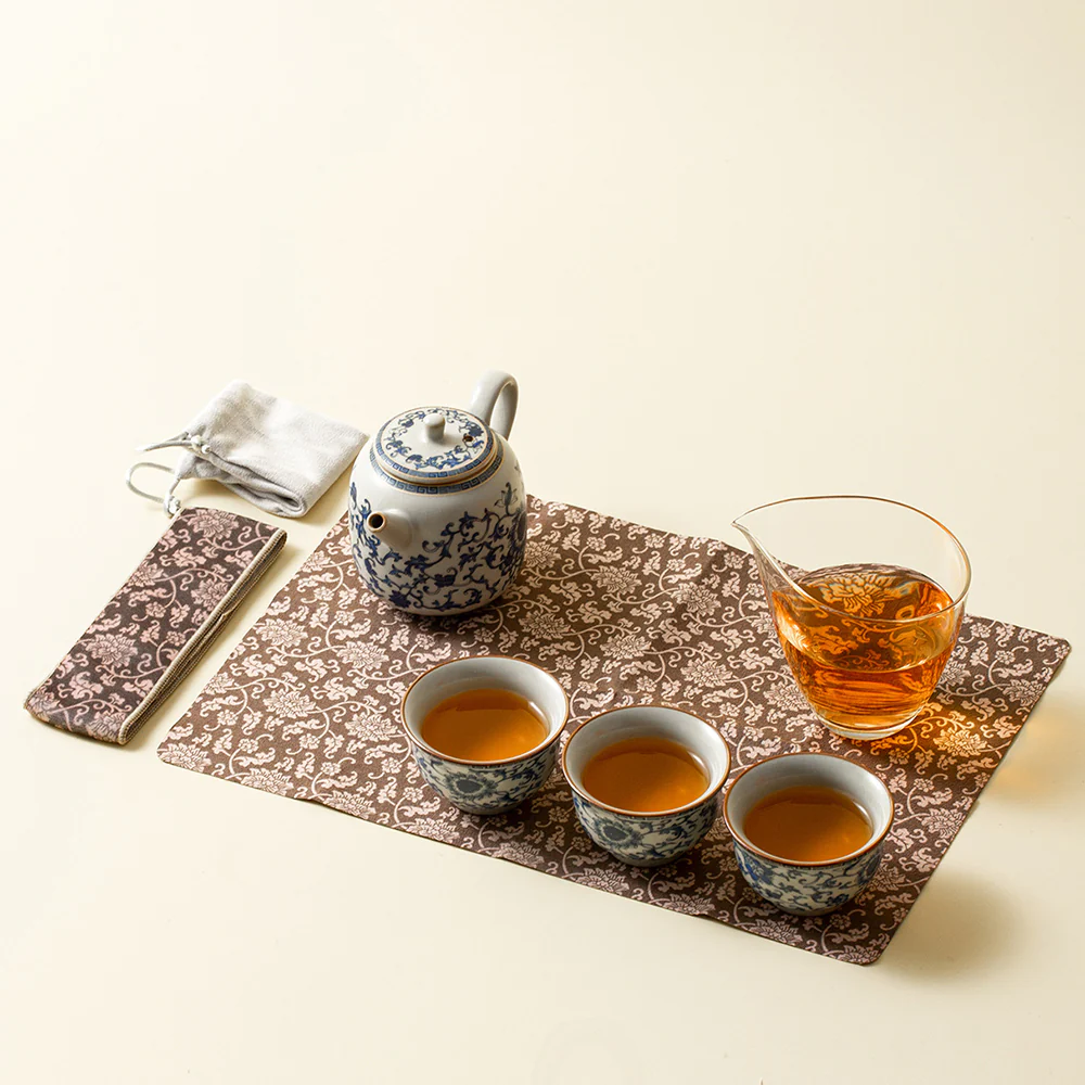 Blue And White Ruyao Porcelain Travel Tea Set - Image 2