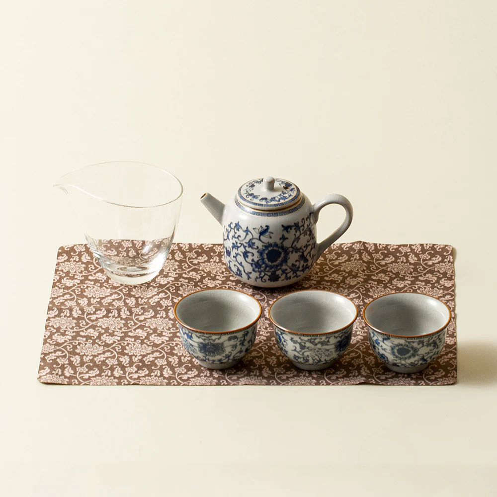 Blue And White Ruyao Porcelain Travel Tea Set - Image 3