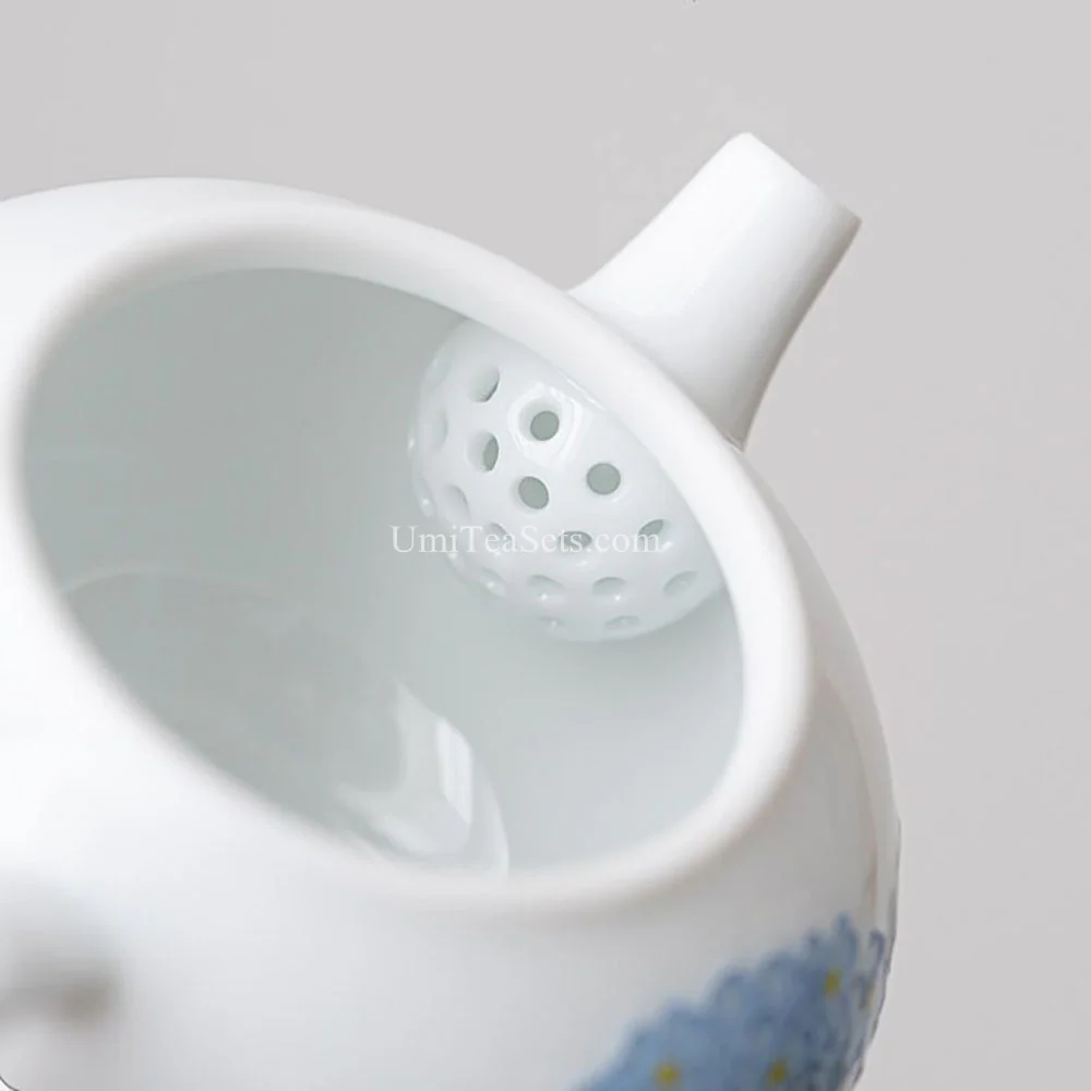 Blue Hydrangea Porcelain Tea Set - Image 3
