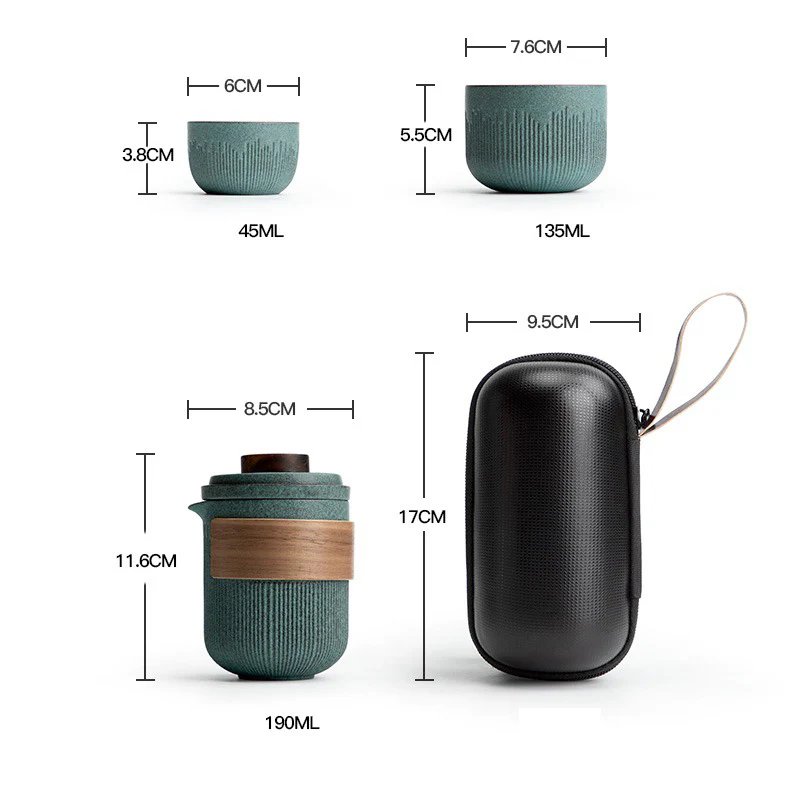 Bluestone Glazed Travel Tea Set - Image 7