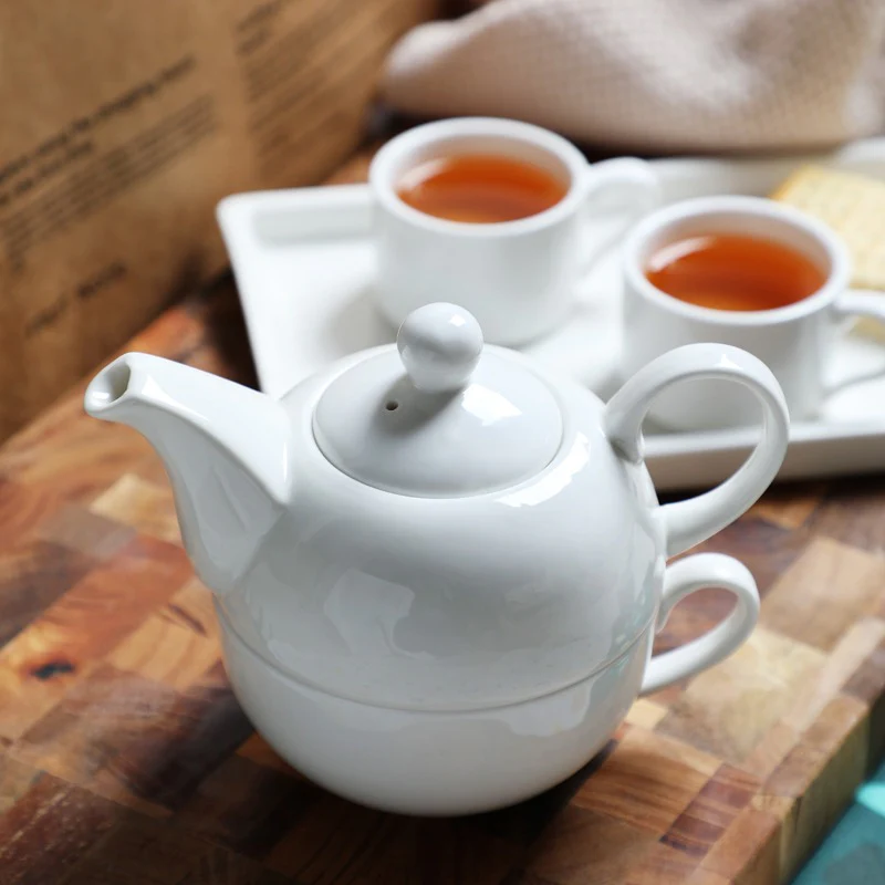 Bone Porcelain Pure White Tea For One Set - Image 4