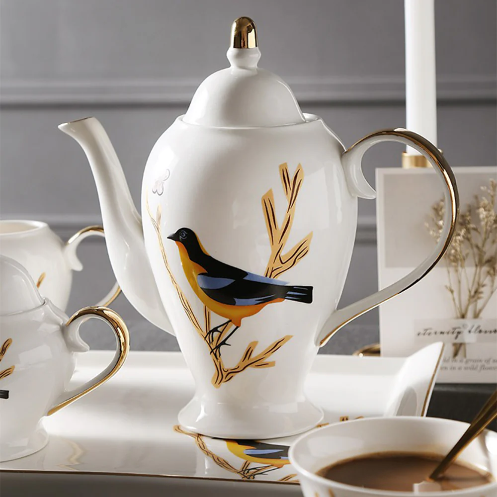 British Bone China Magpie Tea Set - Image 2