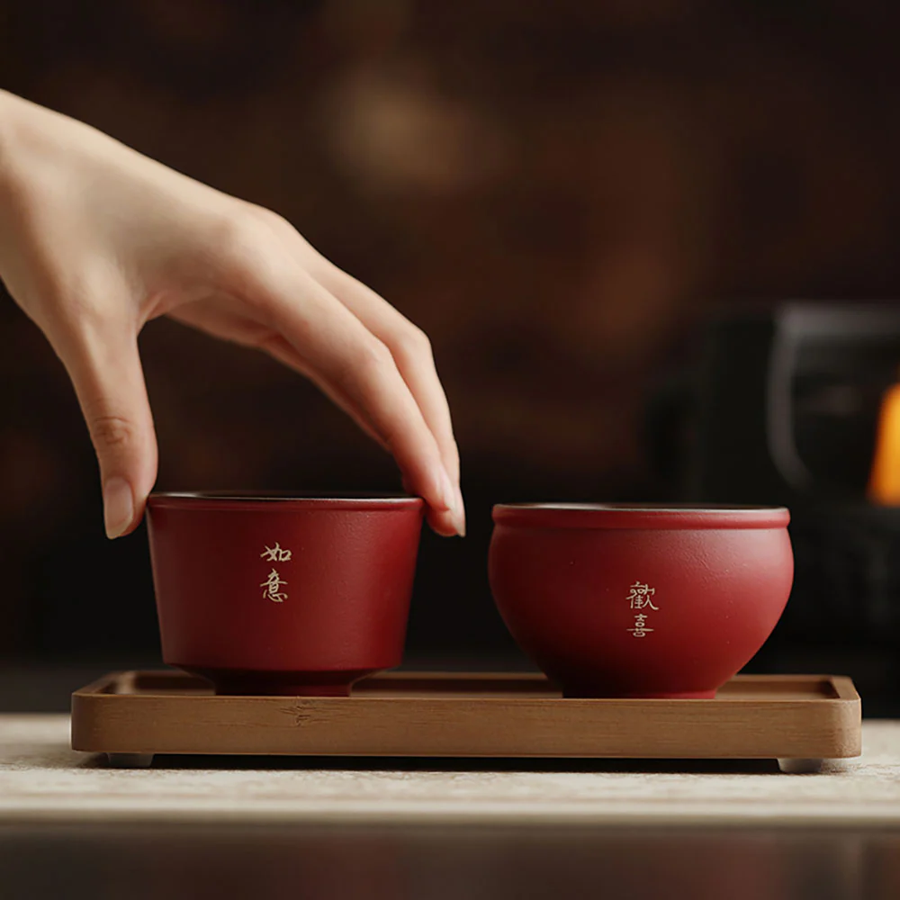 Ceramic Five Blessings Gongfu Tea Cup Set - Image 4