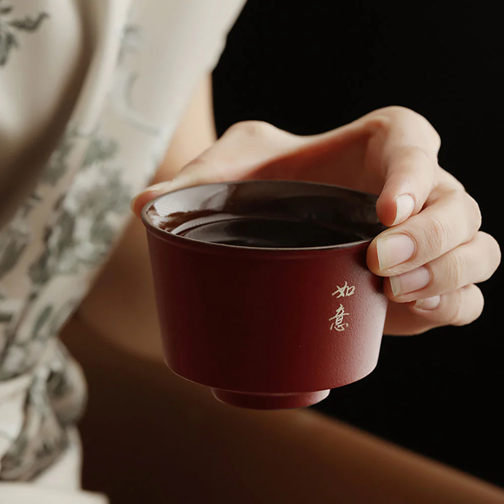 Ceramic Five Blessings Gongfu Tea Cup Set - Image 6