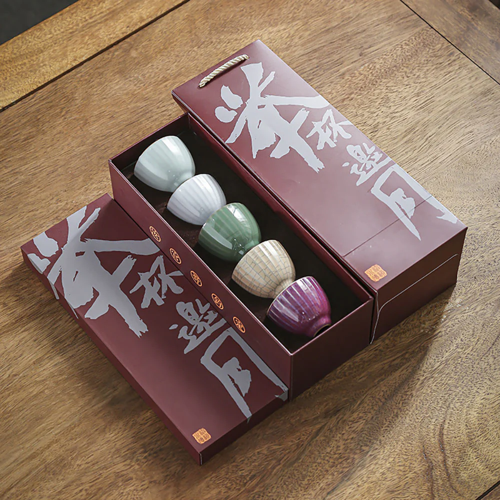 Ceramic Five Kiln Gongfu Tea Cup Set - Image 2