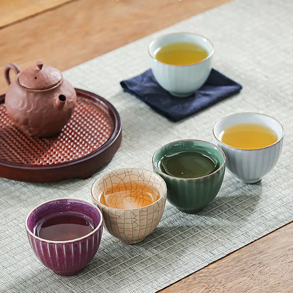 Ceramic Five Kiln Gongfu Tea Cup Set - Image 3