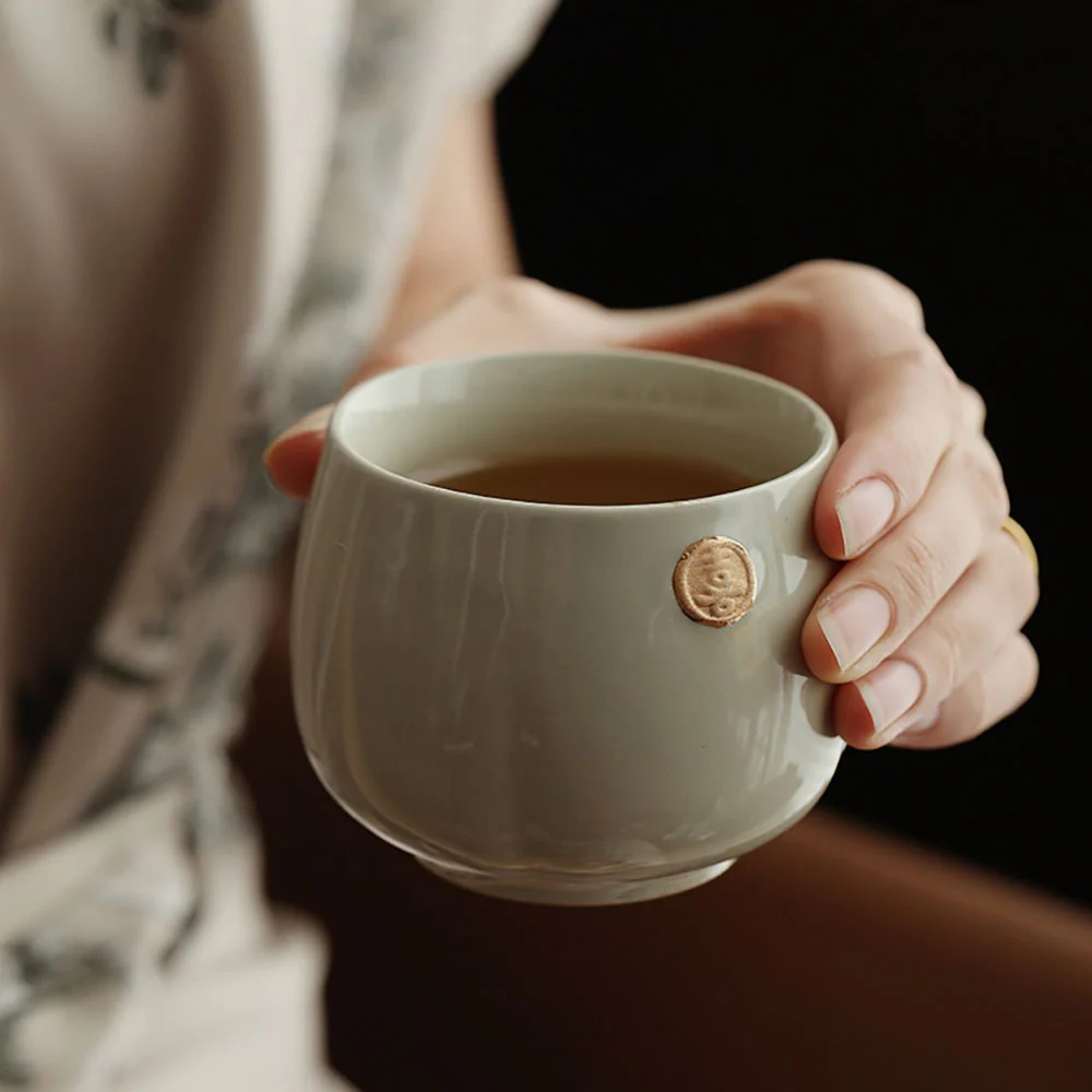 Ceramic Xi Character Gongfu Tea Cup Set - Image 3