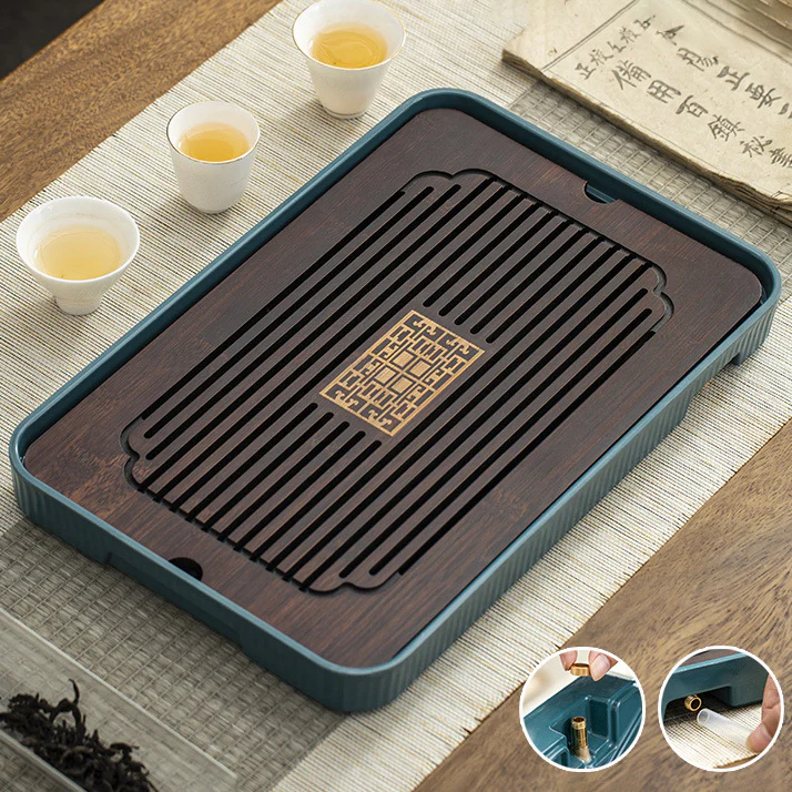 Chinese Bamboo Kung Fu Tea Tray - Image 2
