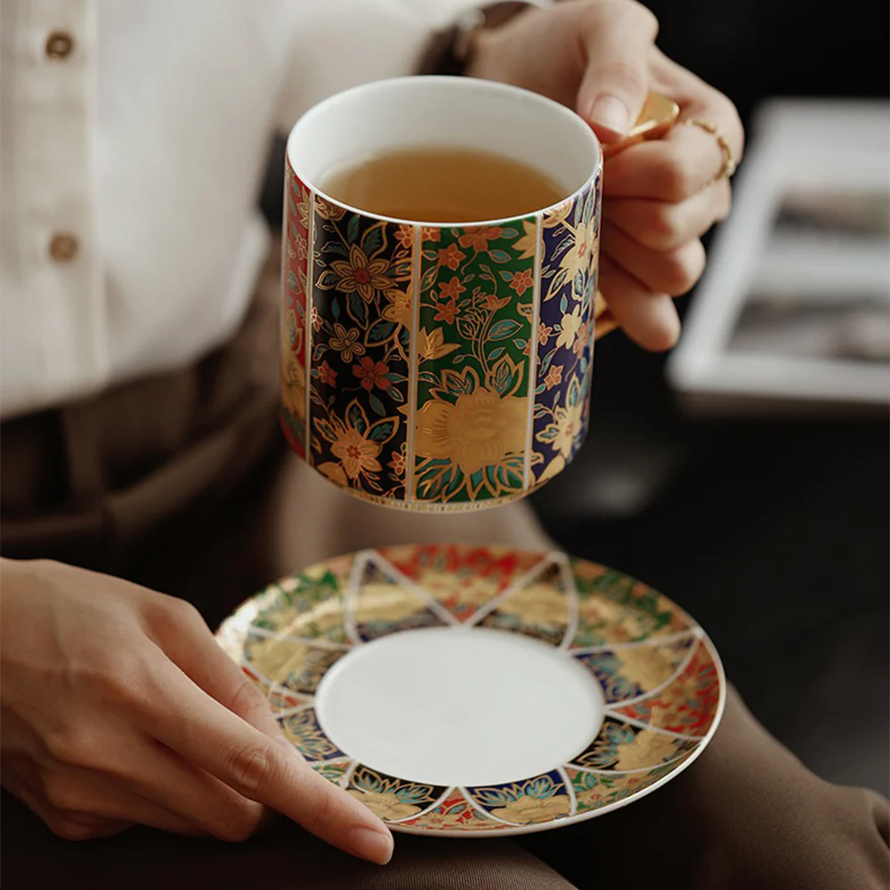 Chinese Enamel Porcelain Floral Tea Cup - Image 4
