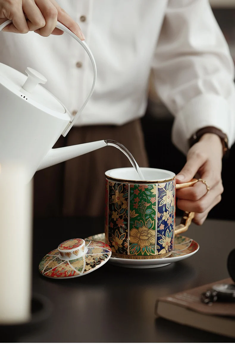 Chinese Enamel Porcelain Floral Tea Cup - Image 5