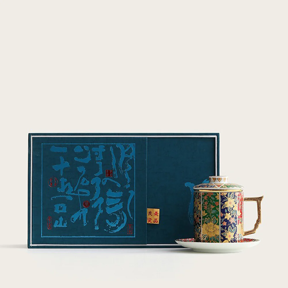 Chinese Enamel Porcelain Floral Tea Cup - Image 8