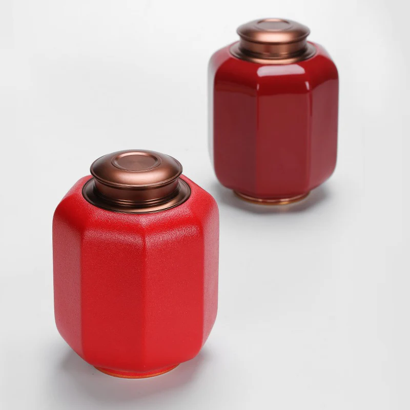 Chinese Palace Lantern Red Tea Caddy - Image 6
