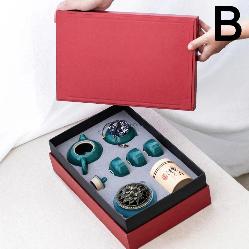 Chinese Red Tea Set With Gift Box - Image 3