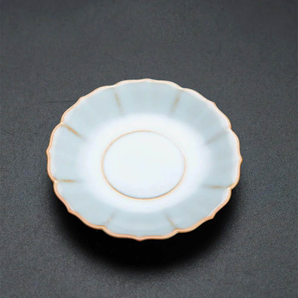 Chinese Ruyao Flower Tea Set With Sauser - Image 5