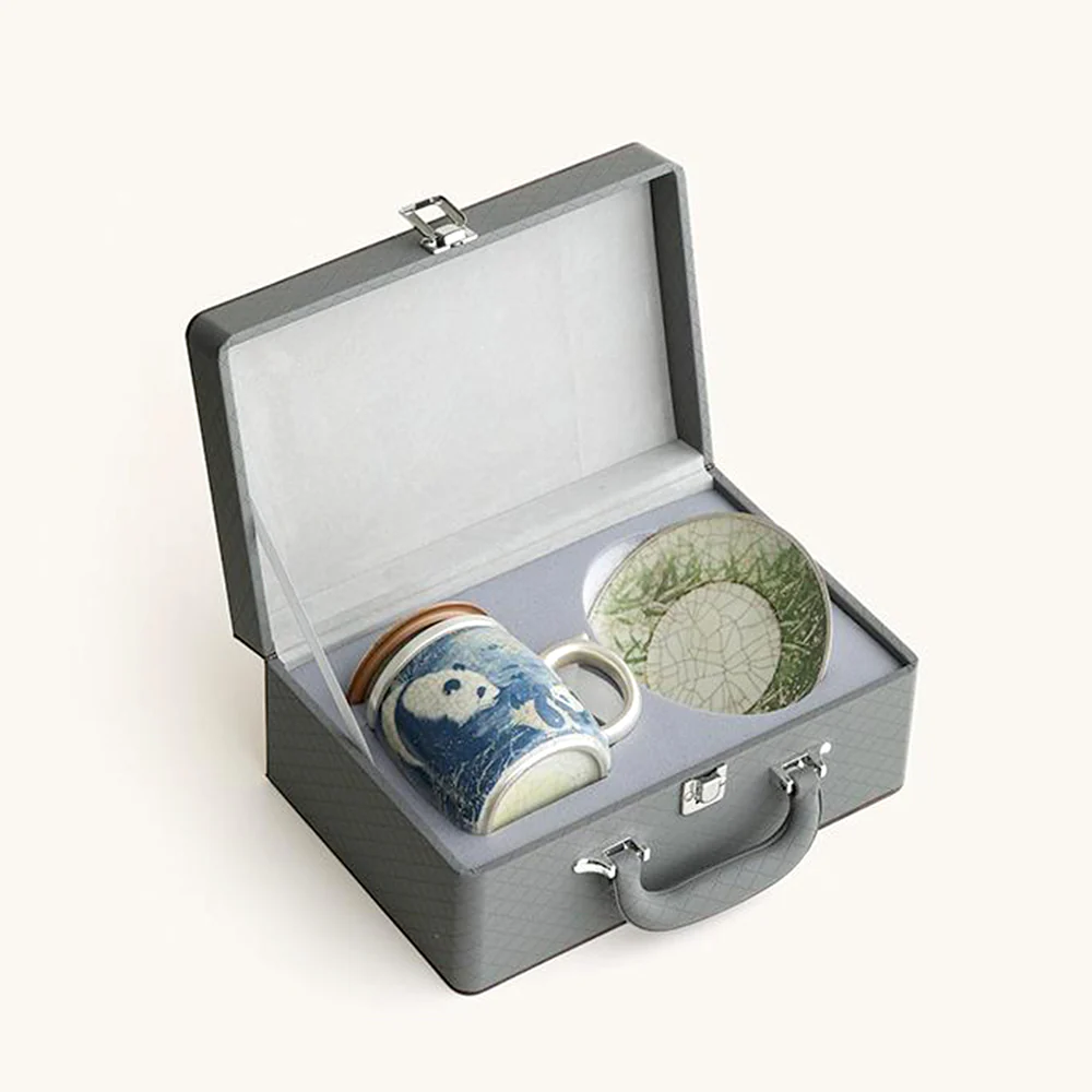 Chinese Ruyao Panda And Bamboo Tea Cup - Image 7