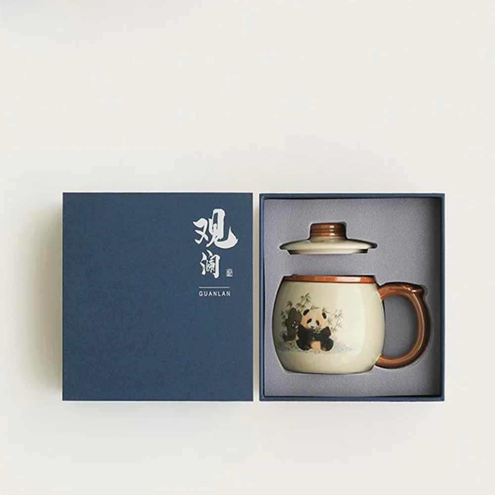 Chinese Ruyao Panda Tea Cup With Infuser - Image 6