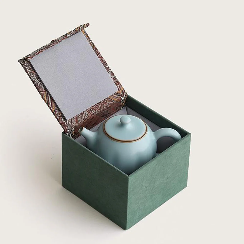 Chinese Sky Blue Ruyao Pumpkin Teapot - Image 5