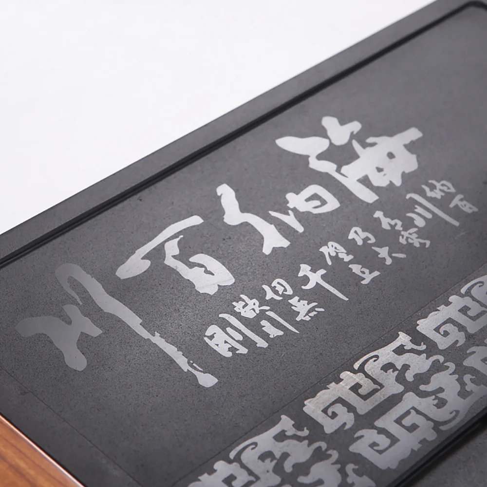 Chinese Stone-Wood Joint Tea Tray - Image 4