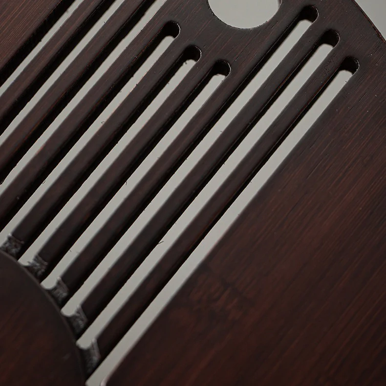 Chinese Walnut Bamboo Gong Fu Tea Tray - Image 10
