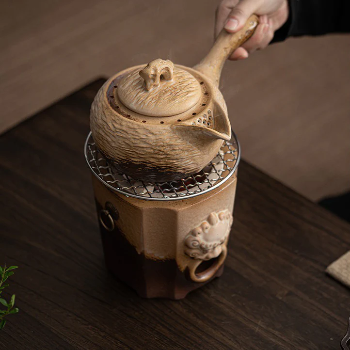 Coarse Clay Heated Tea Set - Image 10