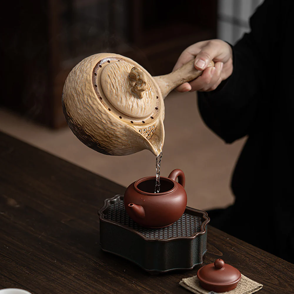 Coarse Clay Heated Tea Set - Image 3
