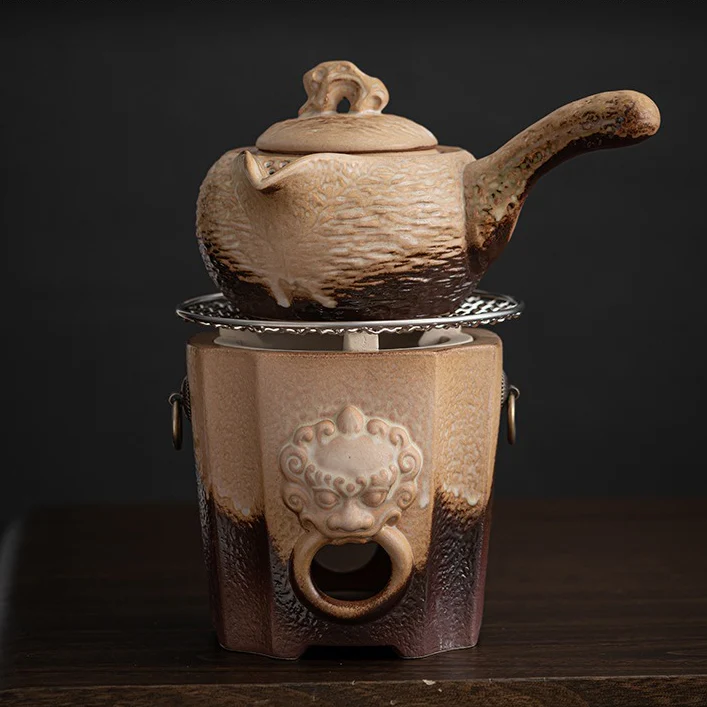 Coarse Clay Heated Tea Set - Image 5