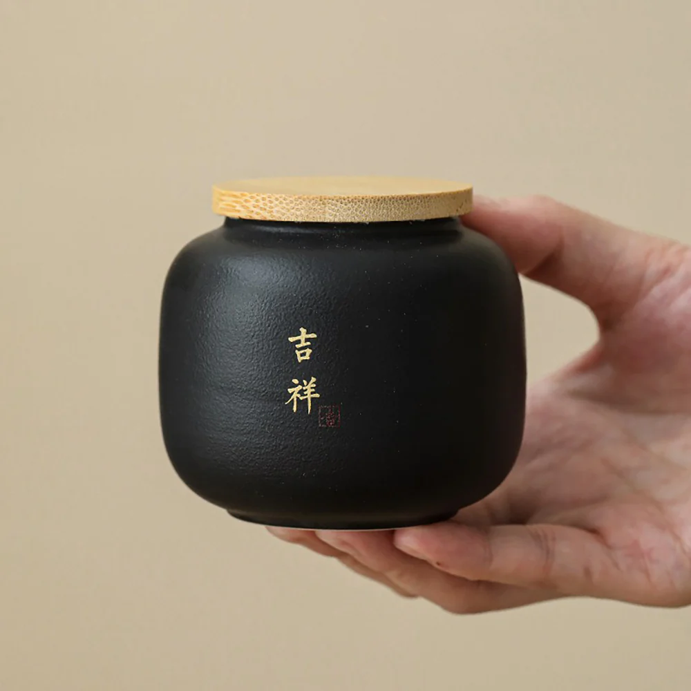Coarse Pottery Four Tea Caddies Set - Image 4