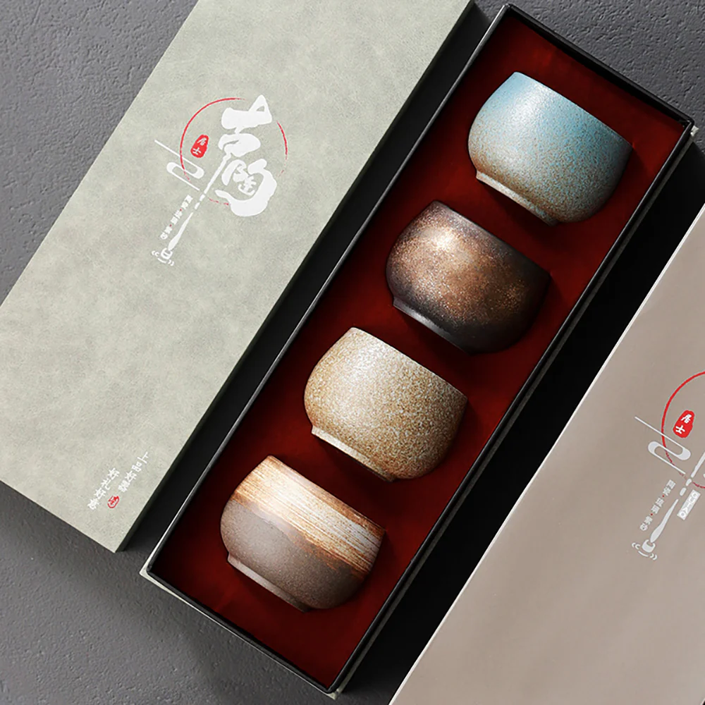 Coarse Pottery Gongfu Tea Cup Set - Image 2
