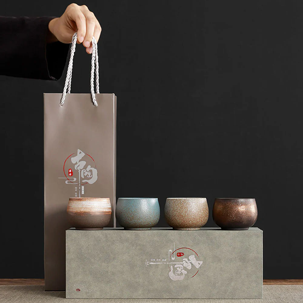 Coarse Pottery Gongfu Tea Cup Set - Image 3