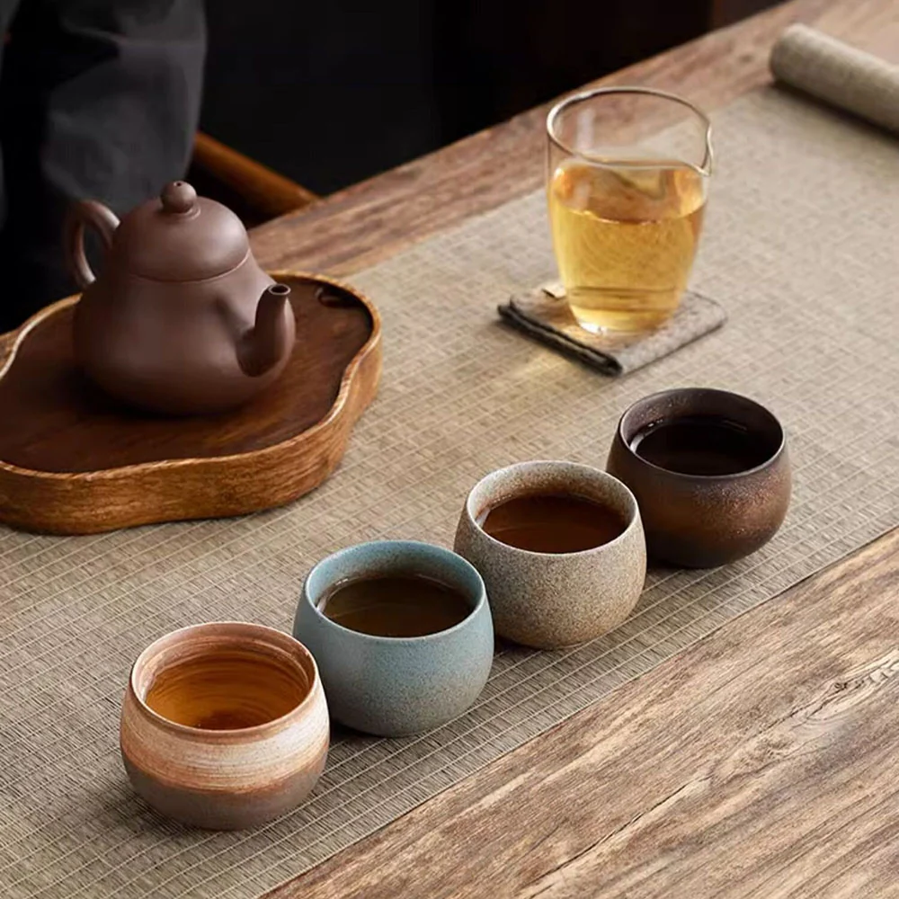 Coarse Pottery Gongfu Tea Cup Set - Image 4