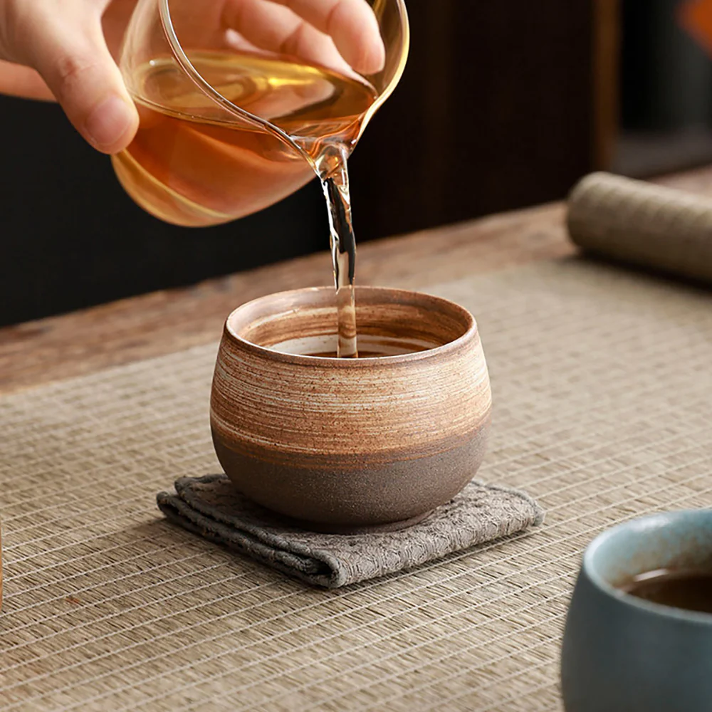 Coarse Pottery Gongfu Tea Cup Set - Image 5