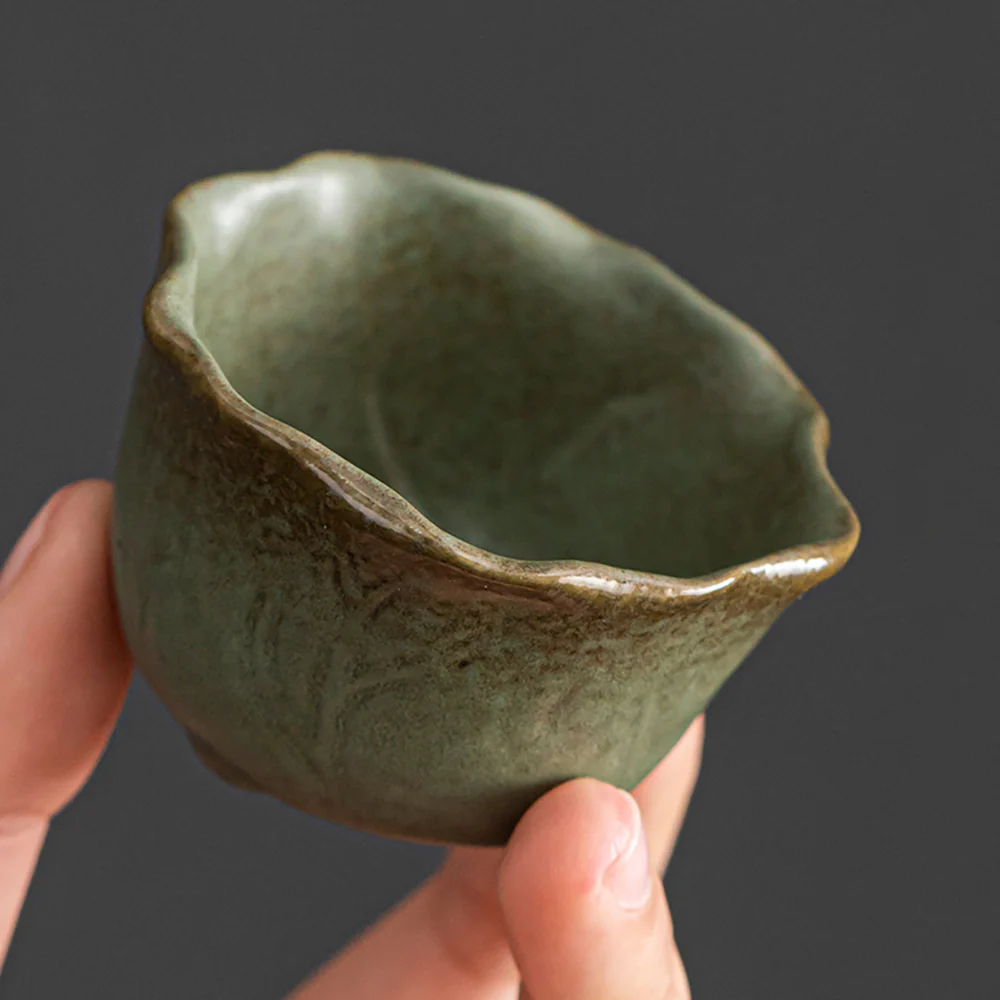 Coarse Pottery Kyusu Lotus Tea Set - Image 3