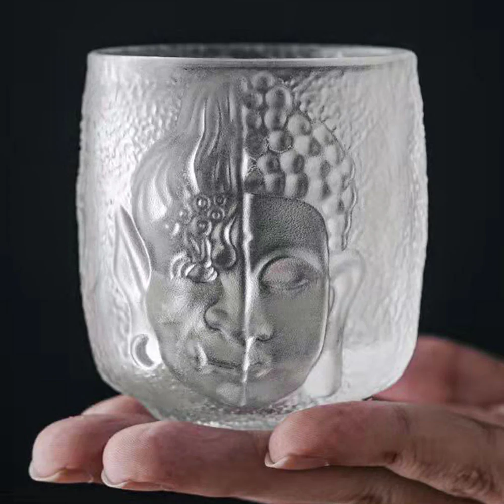 Crystal Glass Buddha Tea Cup - Image 3