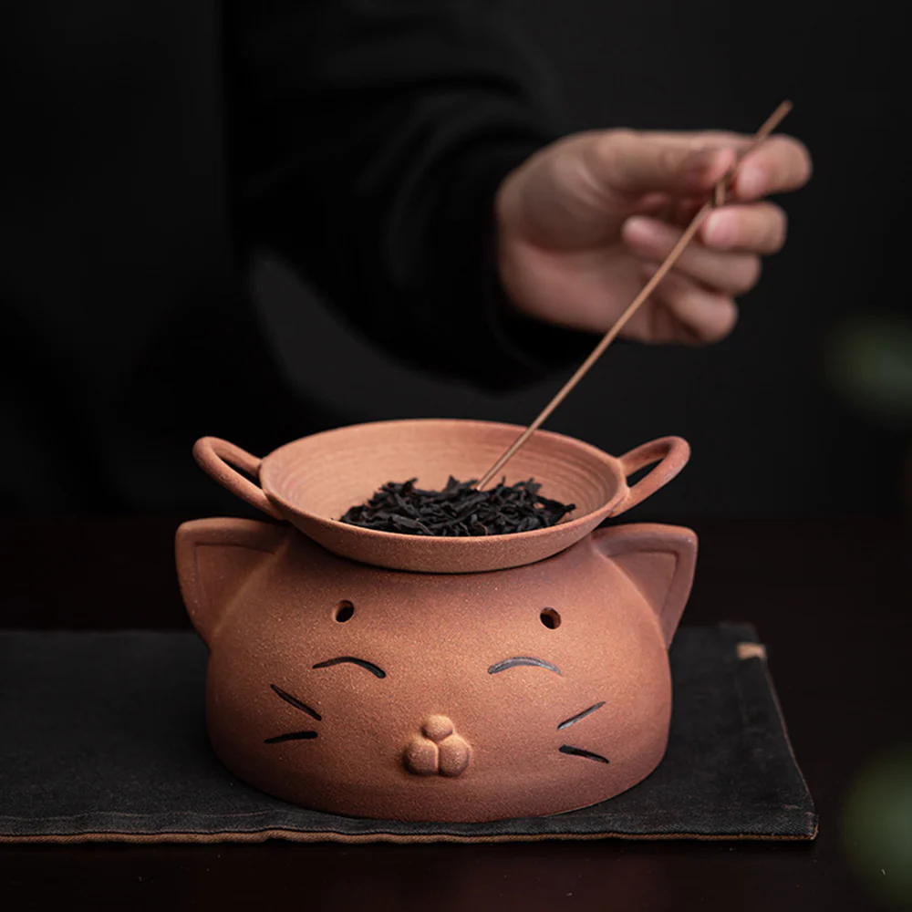 Cute Tiger Coarse Pottery Tea Leaves Stove - Image 3