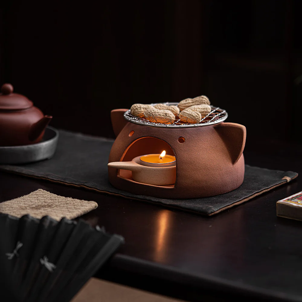 Cute Tiger Coarse Pottery Tea Leaves Stove - Image 5