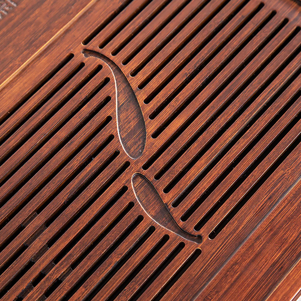 Double Fish Bamboo Tea Tray - Image 3