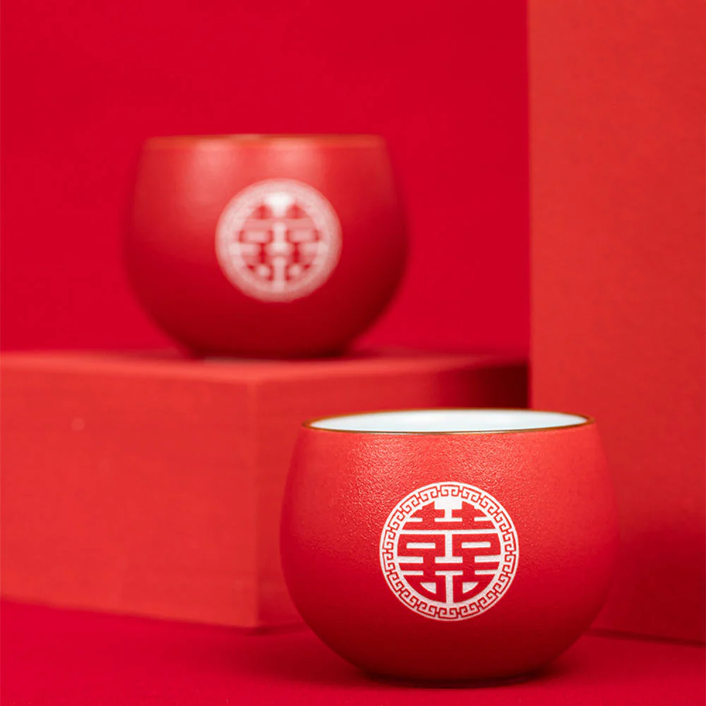 Double Happiness Six Tea Cups Set - Image 5
