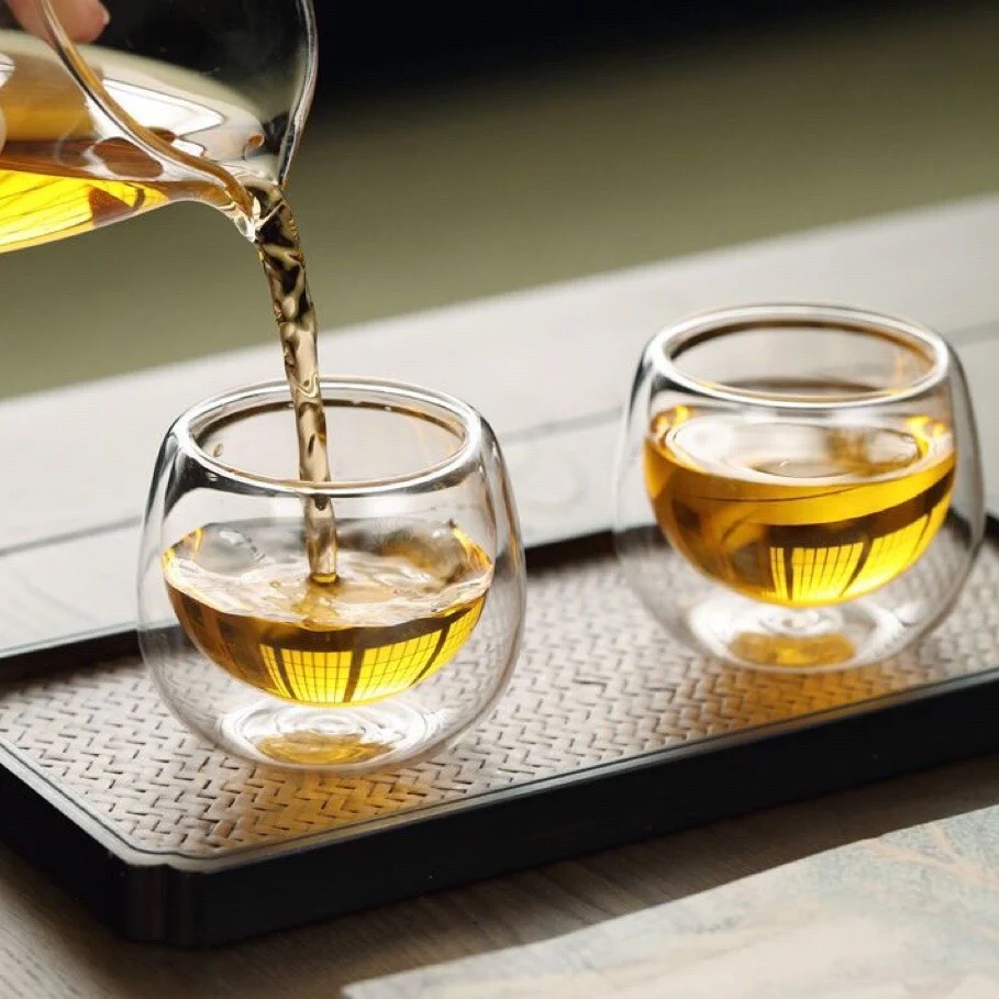 Double Wall Glass Gongfu Tea Cup (Set of 6) - Image 9